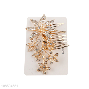 Low price delicate design women alloy haircomb hair decoration