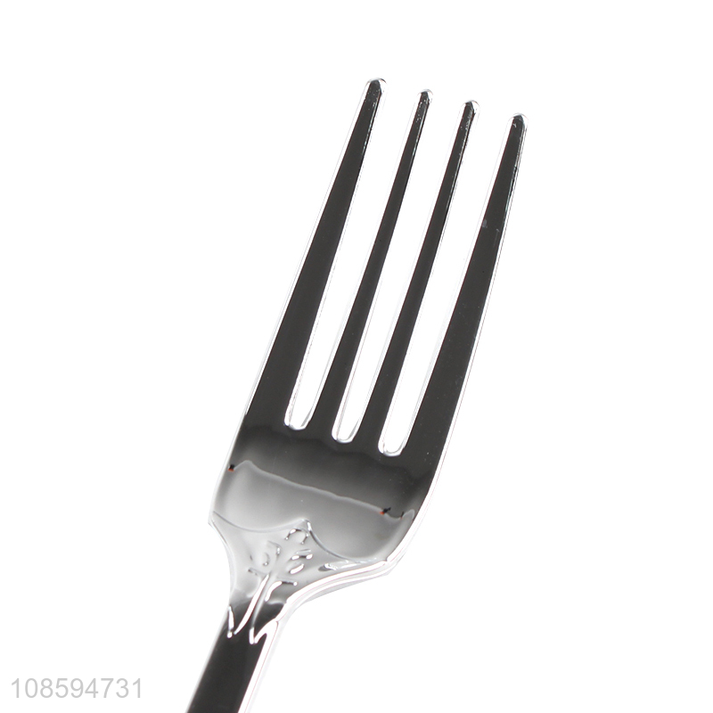 Factory price silver plastic cutlery fork for party supplies