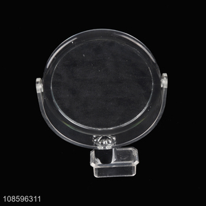 Wholesale transparent plastic framed makeup mirror rotatable vanity mirror