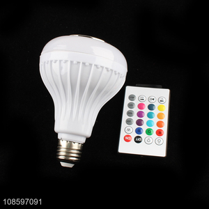 Low price remote control LED colorful music bulb for sale