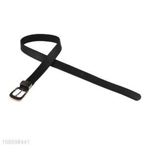 Factory price black women clothes accessories pu belt for sale