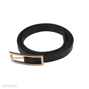 Factory supply black decorative women waist belt buckle belt