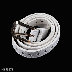 Hot products white fashion adjustable ladies pu belt waist belt for sale