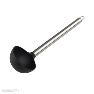 Latest design long handle kitchen utensils nylon soup ladle