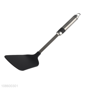 Yiwu factory long handle kitchen utensils nylon cooking spatula