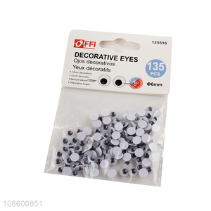 Wholesale135pcs 6mm self-adhesive wiggle decorative eyes for dolls