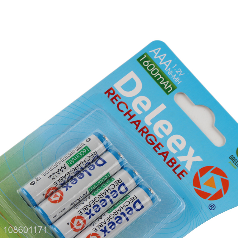 Low price 4pieces 1.2v eco-friendly 1600mAh rechargeable batteries