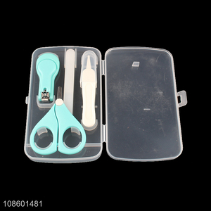 Wholesale 4pcs <em>baby</em> nail <em>care</em> set nail clipper and scissors set