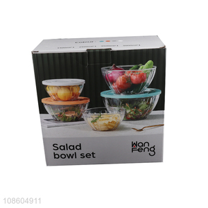 Hot items round sealed salad bowl set preservation bowl set