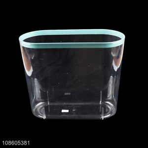 High quality transparent plastic trash can kitchen office waste bin