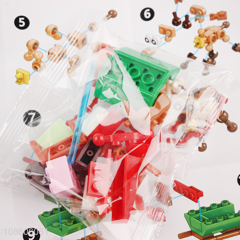 Hot selling 82pcs mini Christmas building blocks DIY 3D toys kit