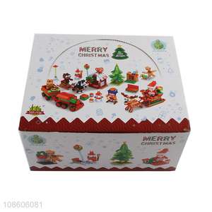 Wholesale miniature particle assembled Christmas building blocks holiday gifts