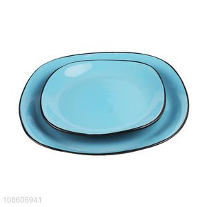 High quality ceramic serving plates shallow porcelain plates