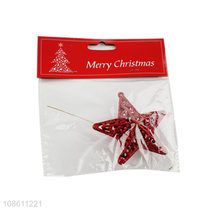 Low price star shape xmas tree hanging ornaments decoration for Christmas