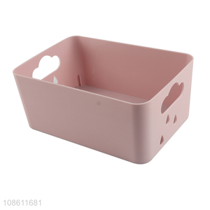 Hot sale cute plastic storage basket multi-function organizer bins