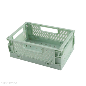 Factory wholesale collapsible plastic storage basket desktop organizer
