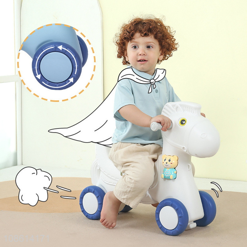 Best selling 2-in-1 toddlers rocking horse HDPE material ride on toy