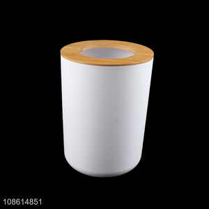 Best selling open top waste bin with bamboo lid wholesale