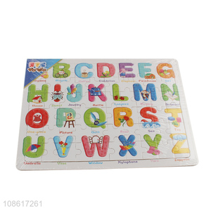 Factory supply letter wooden puzzle toys for children