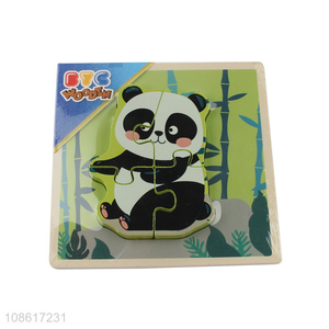 Hot products wooden animal panda puzzle toys educational toys