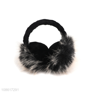 Wholesale winter faux rabbit fur earmuffs outdoor plush ear warmer