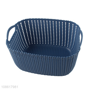 Factory wholesale plastic hollow storage basket with handle