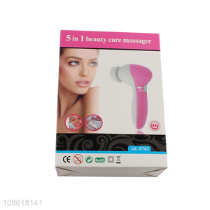 Wholesale 5-in-1 electrical facial cleanser beauty care massager brush