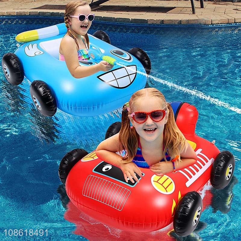 Good selling inflatable water boat pool float with dquirt gun
