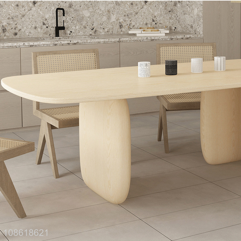 Custom minimalist solid wood dining table kitchen table for restaurant