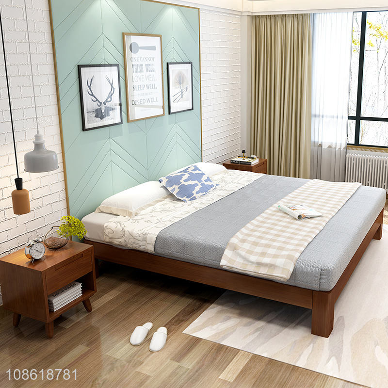 Hot products modern furniture solid wood comfortable bed