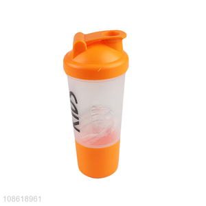 Good quality 500ml 2-layered plastic protein shaker bottle sports water bottle