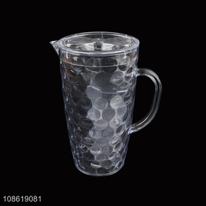 High quality transparent 2500ml plastic water jug set with 4 cups