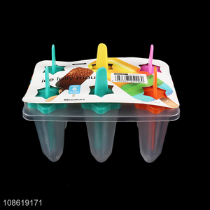 China products 6-cavity bpa free pp material ice pop molds wholesale