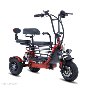 Custom lithium battery three-gear speed folding <em>electric</em> <em>scooter</em> tricycle for 2 person
