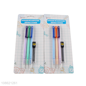 Hot selling school students mechanical pencil with pencil lead