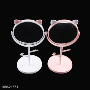 Wholesale multi-function single-sided rotating tabletop makeup mirror