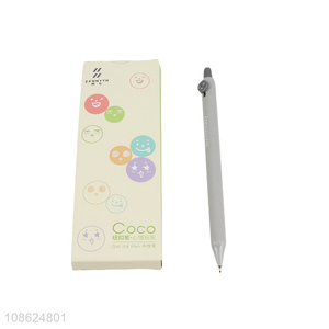 Wholesale 5pcs 0.5mm button pen gel ink pen office school stationery