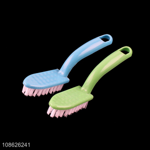 Wholesale 2pcs plastic long handle scrubbing brush for tile cleaning