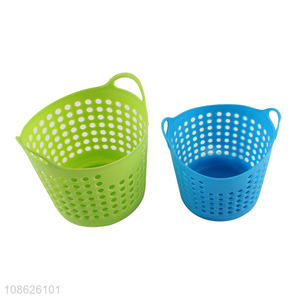 Wholesale mini hollow plastic storage basket desktop organizor