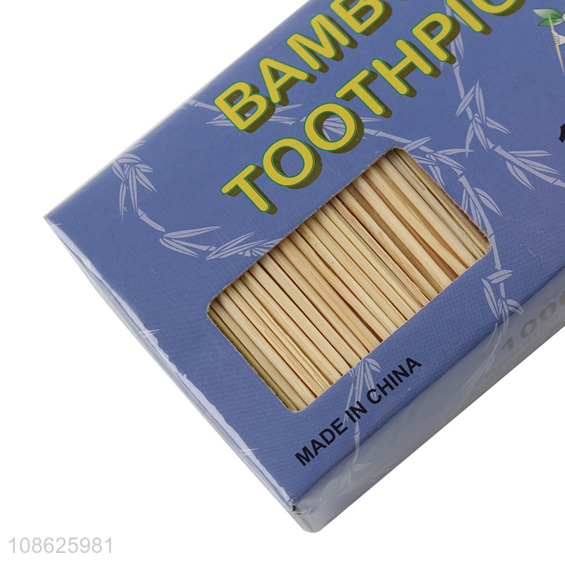 Wholesale 1000pcs natural disposable double-pointed bamboo toothpicks