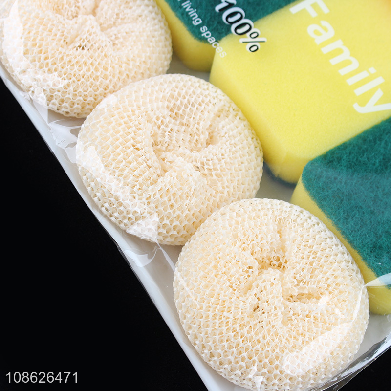 Top quality plastic cleaning sponge set kitchen cleaning kit