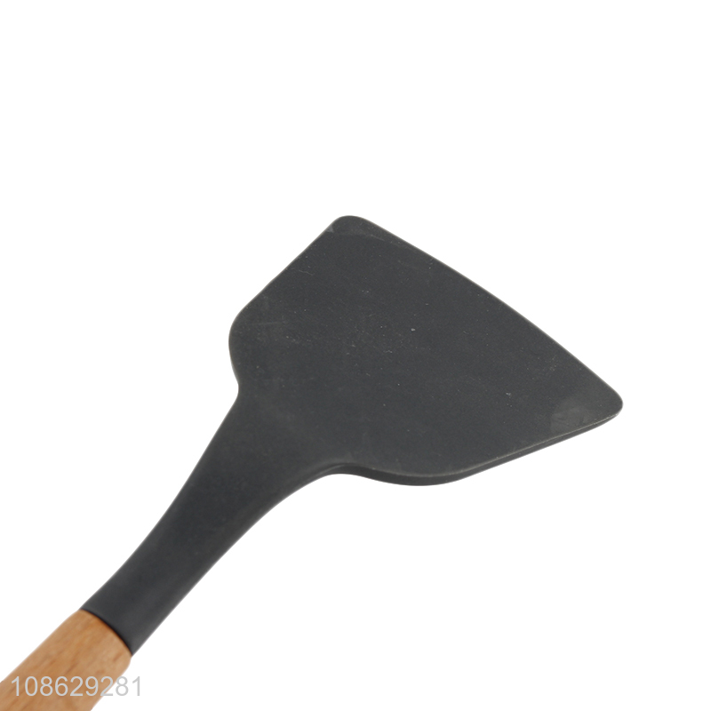 Factory price wooden handle silicone spatula kitchen cooking tools
