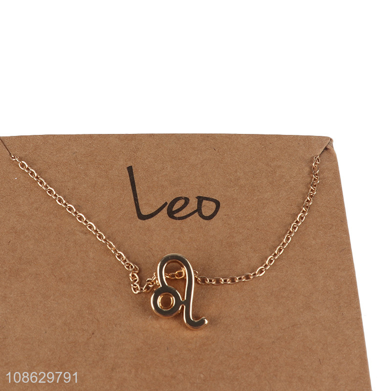 Factory direct sale alloy zodiac sign pendant jewelry necklace