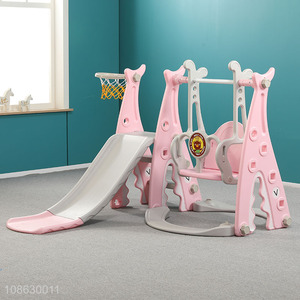 Most popular indoor safety children baby slide swing set
