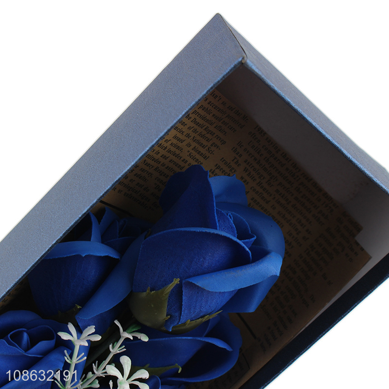 Hot selling artificial flower soap rose flower for gift box packaging