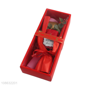 Wholesale artificial flower soap rose flower for Valentine's Day gift box