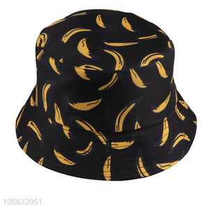 Hot selling banana pattern outdoor fisherman hat beach hat