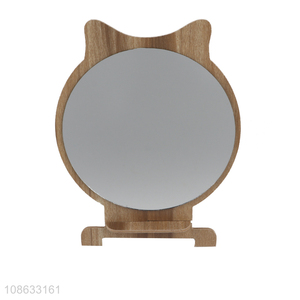 Good selling wooden tabletop makeup mirror cosmetic mirror wholesale