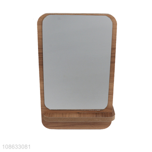 Popular products wooden tabletop makeup mirror cosmetic mirror