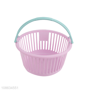 Wholesale small multi-purpose plastic storage basket with handle